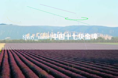 楚雄中国十七块金牌