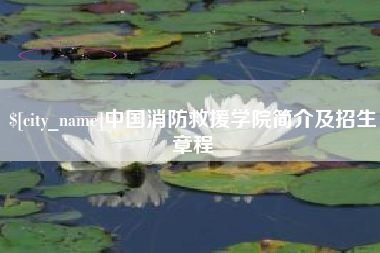 楚雄中国消防救援学院简介及招生章程