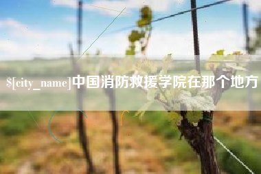 楚雄中国消防救援学院在那个地方