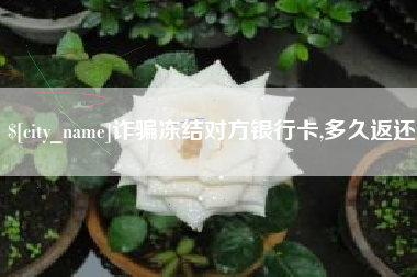 楚雄诈骗冻结对方银行卡,多久返还