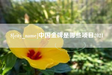 楚雄中国金牌是哪些项目2021