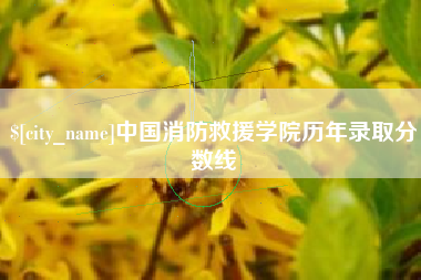 楚雄中国消防救援学院历年录取分数线