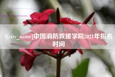 楚雄中国消防救援学院2021年报名时间