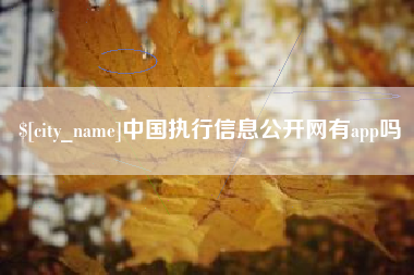 楚雄中国执行信息公开网有app吗