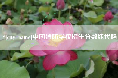 楚雄中国消防学校招生分数线代码