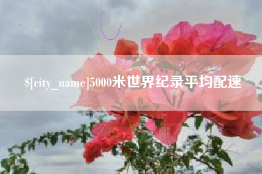 楚雄5000米世界纪录平均配速