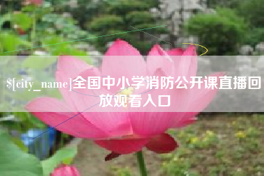 楚雄全国中小学消防公开课直播回放观看入口