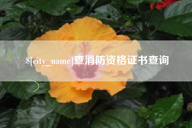 楚雄查消防资格证书查询