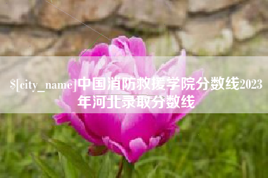 楚雄中国消防救援学院分数线2023年河北录取分数线
