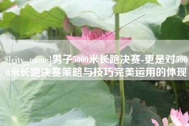 楚雄男子5000米长跑决赛-更是对5000米长跑决赛策略与技巧完美运用的体现