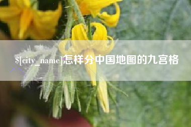 楚雄怎样分中国地图的九宫格