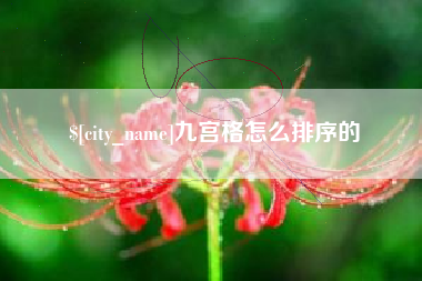 楚雄九宫格怎么排序的